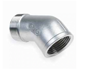 Knie bi-bu 45° 2.1/2” (A 75,00)(B 49,00)