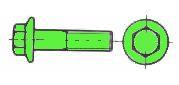 DIN 6921-M 5X12-A2: ZESKANTFLENSBOUT, ZONDER VERTANDING, INOX