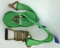 SJORBAND-35 MM-6M-2000 daN-2-DELIG-METRATELSPANNER+GESLOTEN HAAK