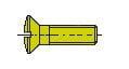 DIN 964-M 5X10-MESSING: BOL-VK SCHROEF /GLEUF