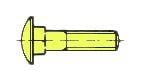 DIN 603-M 8X16-8.8 GEEL VERZINKT: SLOTBOUT ZONDER MOER