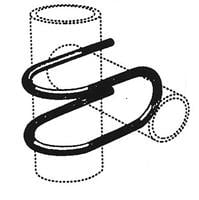 U-BEUGEL-1X1'' M 8-STZN,TYPE D: DUBB.BEUGEL+PLAAT, VERZINKT
