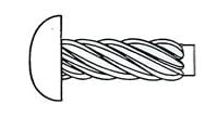 SLAGRIVET-2.5X4.7 (N° 2X3/16)-ST: VERNIKKELD,TYPE U
