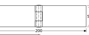 346265 - zware scharnieren met vaste RVS-304 50 x 200 x 5 mm