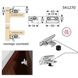 Vernikkeld snapsluitingen - 541270