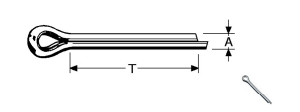B258712- Roestvrijstaal tuimelpennen(kwaliteit a2 :RVS-304)(Maat A X t: 1,6x20 )(verpakt per:500)
