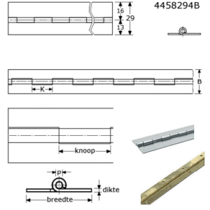 Staal scharnieren - 4458294B
