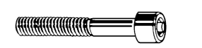 B222225- Roestvrijstaal (kwaliteit AZ of A4:RVS-316)(Maat:M 5x 50mm)(type:CK-1)(DIN norm:912mm)(Kopdiameter mm:8,5mm)(draadlengte:23mm)(verpakt per:40)