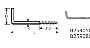 B259050- Roestvrijstaal splitpennen (kwaliteit A2 :RVS-304)( L(mm)lengte: 50mm)(D(mm)dikte:3,5mm)(H(mm):17mm)(HD(mm)draad:20mm)(verpakt per:100)
