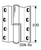 336231 - paumelles met pen RVS-304 010mm roestvrijstaal 304 100x 60 x3 mm
10 mm