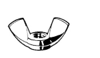 B243210- Roestvrijstaal moeren(kwaliteit 1.4303 :RVS-305)(Maat:M 5 mm)(vleugelbreedte:22
mm)(hoogte mm:11)(borst diam. mm:10)(verpakt per:100)
