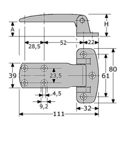 Zamac - scharnieren - 487554