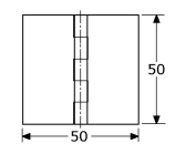 345240 - scharnieren met vaste pen en vlakke bledden roestvrijstaal 304 50 x 50 x 1,25
2,75 mm