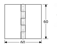 345260 - scharnieren met vaste pen en vlakke bledden roestvrijstaal 304 60 x 60 x 1,5 mm 4 mm
