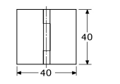 345210 - scharnieren met vaste pen en vlakke bledden roestvrijstaal 304 40 x 40 x 1 mm
2,75 mm