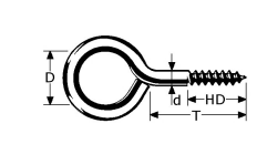 B259765- Roestvrijstaal splitpennen (kwaliteit A4 :RVS-316)((T(mm)tot oog:33mm) (D(mm)dikte:6,0mm)(D(mm):16)(HD(mm)draad:24mm)(verpakt per:50)