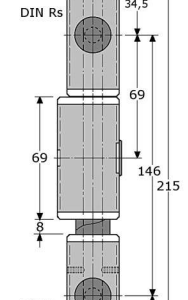 392271 - zelfsluitende scharnieren, 3-delig, DIN links roestvrijstaal 304 RVS-304 ø9mm