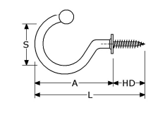 871202- Roestvrijstaal splitpennen (kwaliteit A2 :RVS-304)((L(mm)lengte:34mm) (D(mm)dikte:2,7mm)(S(mm):9/12mm)(HD(mm)draad:11mm)(verpakt per:100)