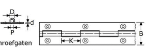 35224015 - pianoscharnieren, vlak roestvrijstaal 304 RVS-304 1,5mm 40mm 3mm
6,1mm 30mm
3mm