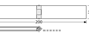 346246 - scharnieren met vaste RVS-316 pen roestvrijstaal 316 30 x 200 x 3 mm
6 mm