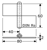 347201 - RVS-304 pen ø6mm roestvrijstaal 304 60 x 80 x2 mm 6x76 10mm