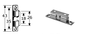 Vernikkeld snapsluitingen - 531341