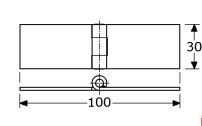 346242 - scharnieren met vaste RVS-316 pen roestvrijstaal 316 30 x 100 x 3 mm
6 mm