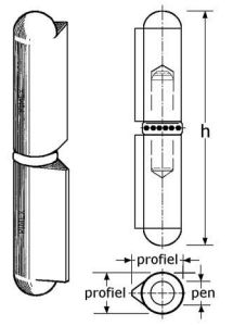 348434 - laspaumelles, BOL-model uit druppel-profiel roestvrijstaal 304 104mm 20x16mm 10mm 155mm 25x20mm