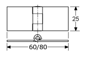 346235 - scharnieren met vaste pen en vlakke bledden roestvrijstaal 304 25 x 80 x 2 mm
6 mm