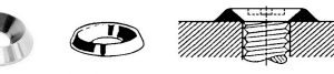 B255525 - Roestvrijstaal ringen (kwaliteit A4:RVS-316)(inwendig gat: 9,0mm) (uitwendig:22mm) (hoogte :4,5mm)(geschikt voor universeelschroeven:8mm en M8)(verpakt per:100)