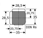392272 - zelfsluitende scharnieren, 3-delig, DIN rechts roestvrijstaal 304 RVS-304 28,5x35mm
