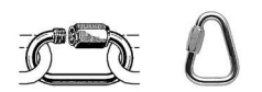 126234 -  Roestvrijstaal S-haken (kwaliteitA4:RVS-316) (dikte :4mm)  (totale lengte:40mm) (inwendig maat:32x12mm)  (opening B max:6mm)  (breek-belasting:kg) (verpakt per:50)