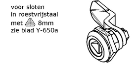 Roestvrijstaal piwax driekant sloten - 652271