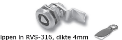 Roestvrijstaal piwax driekant sloten - 650259