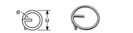 125215 - Roestvrijstaal S-haken (kwaliteitA4:RVS-420) (draad dikte :1,25mm) (inwendige ring :12,5mm) (uitwendige ring :15mm) (verpakt per:100)