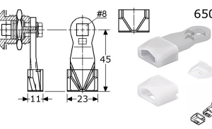 Roestvrijstaal piwax driekant sloten - 650303