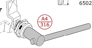Roestvrijstaal mini driekant sloten - 650263