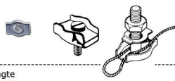 166203 -  Roestvrijstaal Staaldraadkabel (kwaliteitA4:RVS-316) (voor kabel :2 + 3mm) (bout dikte:M 4) (lengte:18mm) (verpakt per:50)
