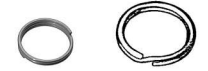 124236 - Roestvrijstaal S-haken (kwaliteitA2:RVS-304) (draad dikte :1,5mm) (inwendige ring :21mm) (uitwendige ring :24mm) (verpakt per:100)
