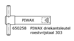 Roestvrijstaal piwax driekant sloten - 653485