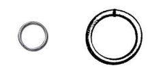 122353 - Roestvrijstaal S-haken (kwaliteitA2:RVS-316) (draad dikte :5mm) (inwendige ring:30mm) (uitwendige ring:40mm) (verpakt per:50)