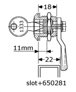 Roestvrijstaal mini driekant sloten - 650281