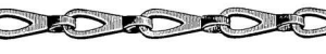 10421900 - Roestvrijstaal ketting (kwaliteitA4:RVS-304) (dikte :2x0,5mm) (uitwendige schakel:19x 7) (inwendige schakel:9x 4) (verpakt per:bos=25)