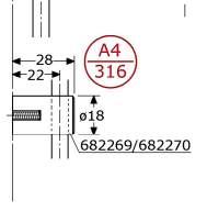 Roestvrijstaal piwax driekant sloten - 682269