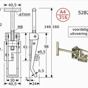 Roestvrijstaal spansluitingen - 528224