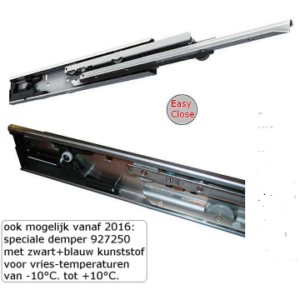 Roestvrijstaal,Ladegeleiders-927469 -(Type:ER-9@)-(Length:715mm)-(Uittrek:685mm)-(Breedte:18mm)-(Draagvermogen:60Kg/Pr 1.4509)-(Per:5Pr)