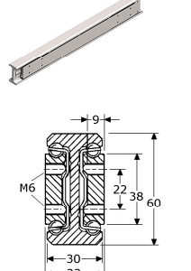 Staal verzinkt,Ladegeleiders-903164-(Length:900cm)-(Uittrek:900cm)-(Breedte:32mm)-(Draagvermogen:465Kg/Pr)-(Per:1Pr)